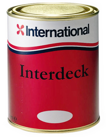 Фотография Нескользящая краска для палубы Interdeck (белая) 0,75мл (YJB000/750ML)