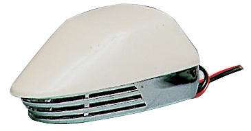 Фотография Горн сигнальный электрический накладной из хромированного АБС, белый (21.450.00BI)