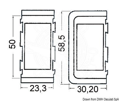 Изображение Рамка монтажная для выключателей, промежуточная, черный (14.197.21  039721)