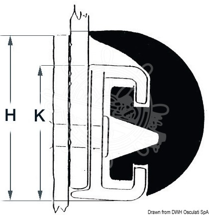 Изображение Привальный брус из прочного жесткого пластика со вставками из гибкого ПВХ  (44.040.05)